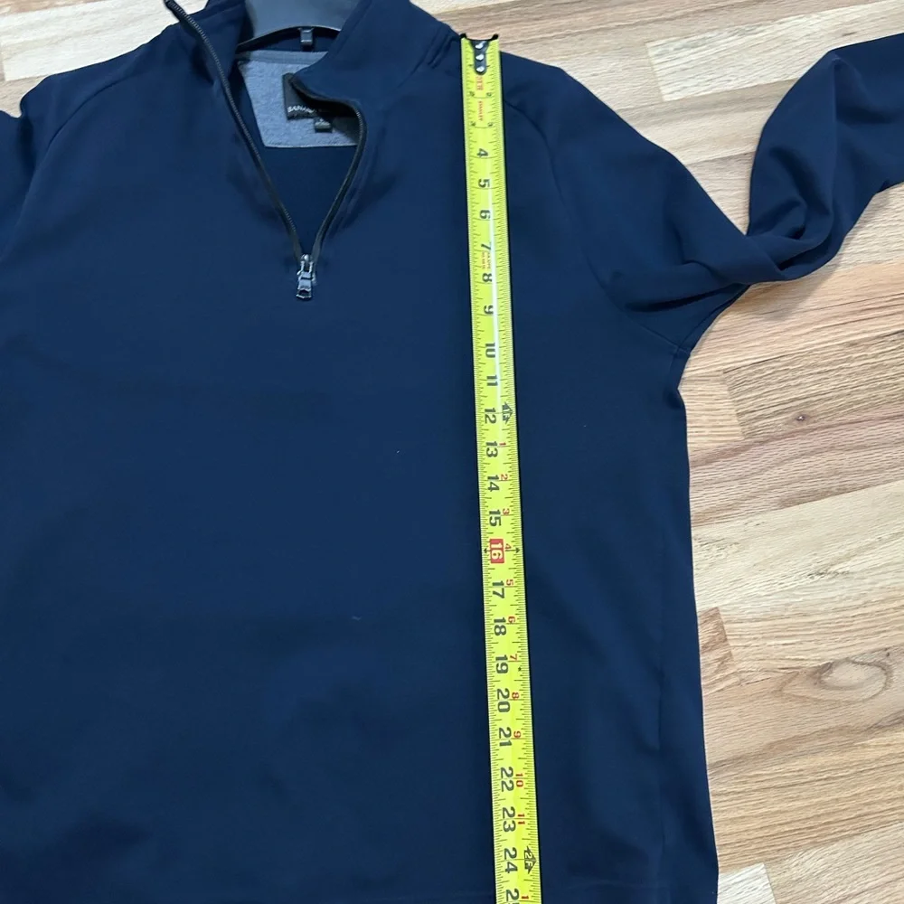 Banana Republic 1/4 zip pullover Navy Blue Men's Sweater sweatshirt large dressy